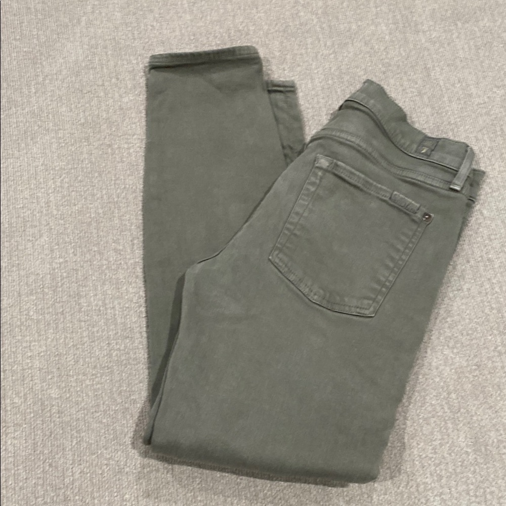 7 for all mankind Green ankle Skinny stretchy Jeans with Comfortable Fit size 28